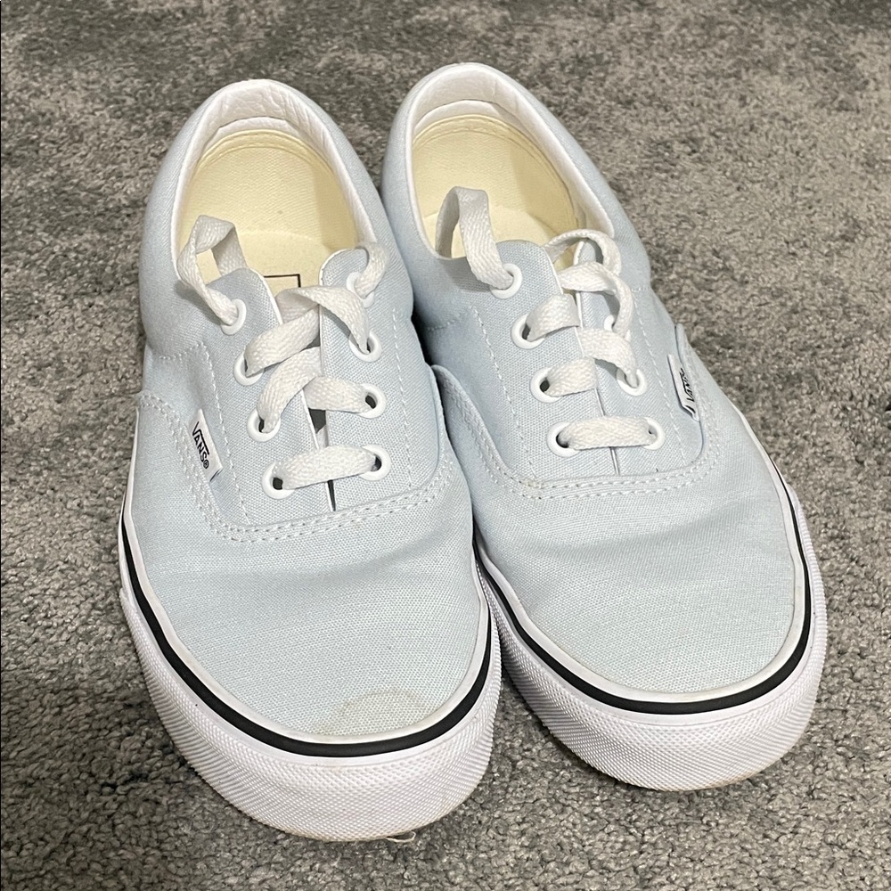 Vans Sky Blue Canvas Shoes with White Accents